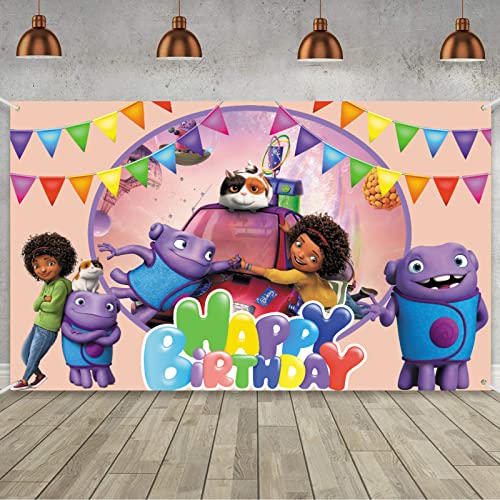 Home Movie Party Supplies, Home Movie Party Decorations Happy Birthday Party Banner Home Movie Party Backdrop for Boys Girls Baby Shower