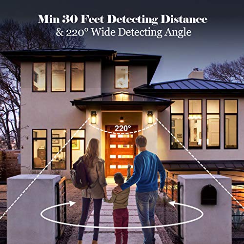 Motion Sensor Outdoor Wall Lights, Dusk To Dawn Exterior Light Fixtures Wall Mount, Front Porch Light With Matte Black Finish, Anti Rust Wall Lamp Wall Lantern, Wall Sconce Lighting For Garage, House #TOP3