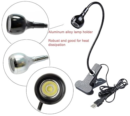 Bovmics Usb 3W Led Uv Ultraviolet Phone Glue Curing Lamp,Uv Led Nail Lamp For Gel Nails,Portable Clamp Flexible Desk Lamps For Mobile Repair,Plug And Play Silver #TOP1