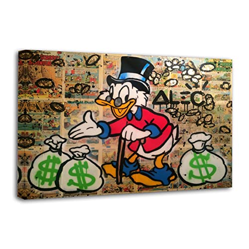 Image of EWM ALEC Monopolys Money Scrooge Canvas Art Poster and Wall Art Picture Print Modern Family Bedroom Decor Posters 12x18inch(30x45cm)