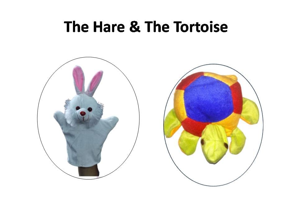VARUSH Wild Domestic Animals & Birds Storytelling Hand Puppets - 2 pcs / Rabbit & Tortoise | Hand Puppet for Babies | Hand Puppets for Kid's Learning Playing / Gift For Kids | Puppet Toy (Rabbit & Tortoise) - Image 5 thumbnail