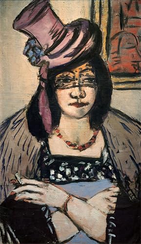 Cuadro de Max Beckmann sobre lienzo para salón, pintura en lienzo de dama de 60x90cm