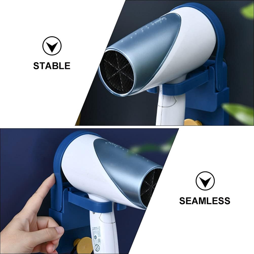 Hair Dryer Holder Plastic Hair Dryer Organizer Wall Mount Hair Blow Dryer Hanging Rack Hair Styling Stand for Bathroom Washroom Accessories Storage Shelf image 4