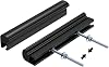 Haidms 10 Pack Adjustable Cabinet Handles Black Cabinet Pulls 1 to 4 25-102mm Adjustable Hole Centers Square Drawer Pulls for Kitchen Hardware