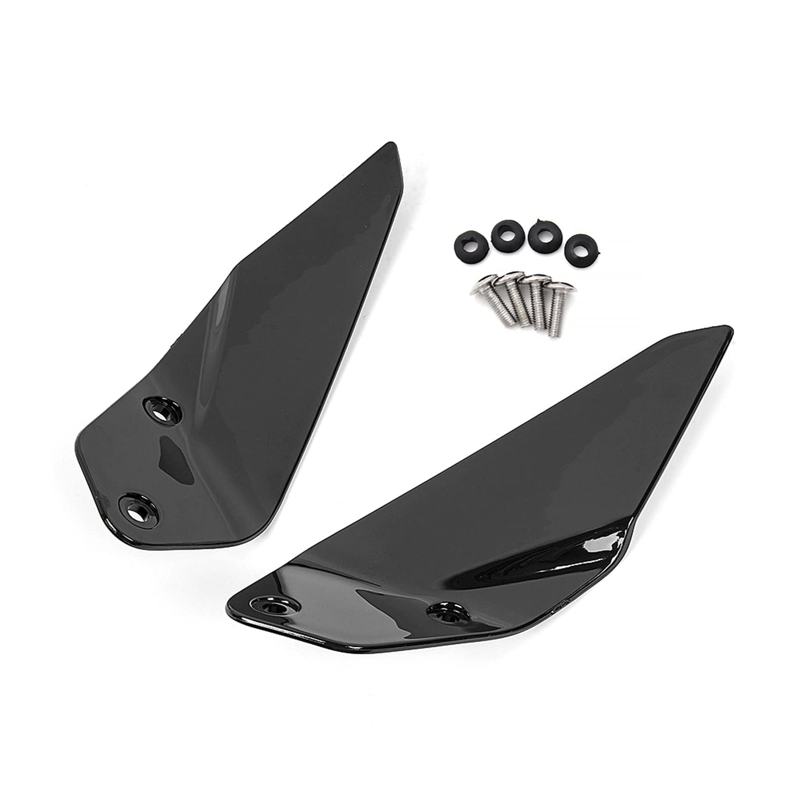 Zhaomystic Pare-Brise Latéral Déflecteur Vent Panneau Pare-Brise pour BMW R1200GS / R1250GS (Noir, Clip-on, Motocyclette, Moderne)