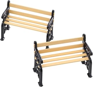 EXCEART 2 Pçs Móveis De Boneca Miniture Decoração Móveis De Casa De Bonecas Móveis Em Miniatura Micro Decoração De Paisagem Mini Banco De Madeira Mini Banco Banco Em Miniatura Modelo De