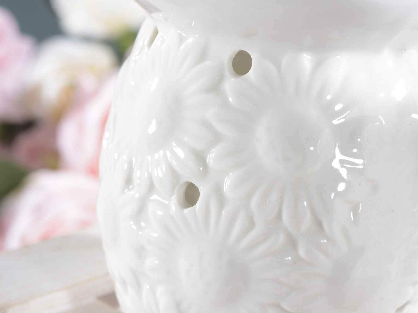 Quemador de esencias de cerámica decorada perfumador para ambiente, juego de 4 piezas, idea regalo