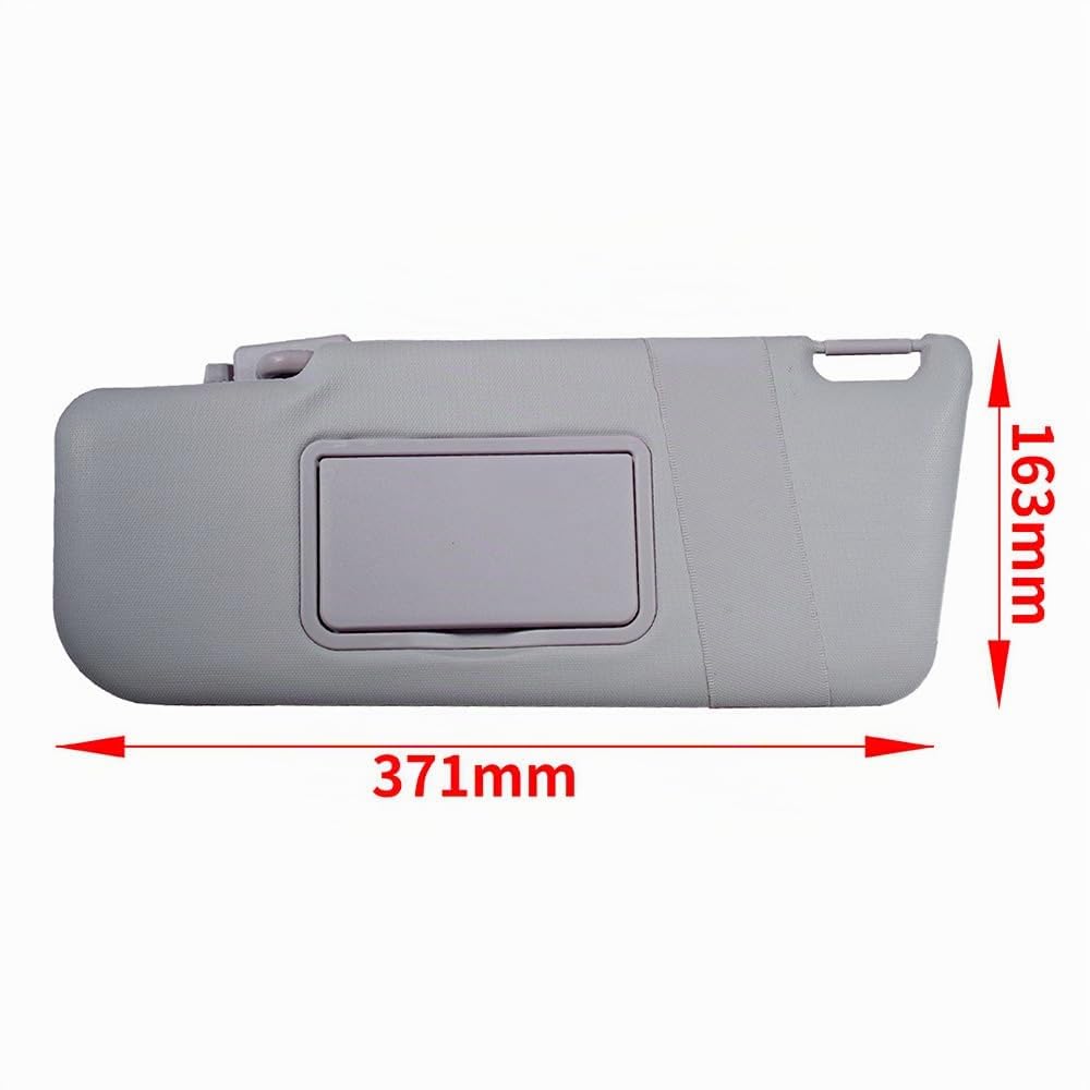 Visera parasol Interior con Espejo y Bolsillo Lado Izquierdo del Conductor Compatible con Fiat Panda 09/2003 a 12/2011 735362729 735362730