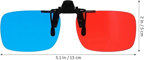 Miniatura 7 de Artibetter Anaglifo 3D con clip rojo y azul para películas, TV, juegos, ajuste universal, lentes de sol ligeros de 022 onzas, no necesita marco,