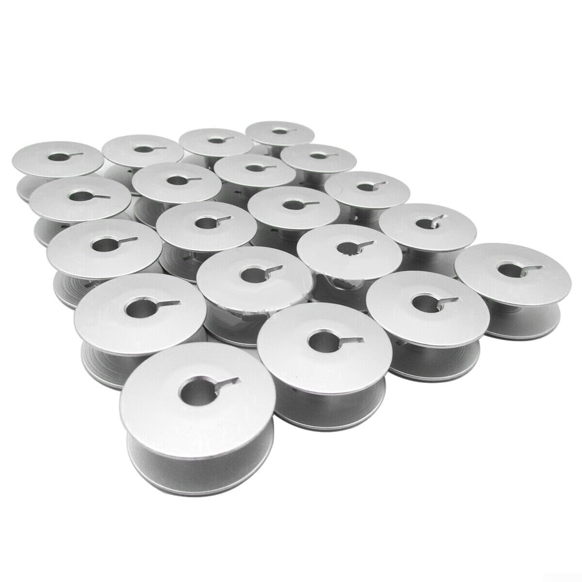 Juego de Bobinas de Aluminio 26mm para Máquina de para coser Dürkop para eagle 367 467 767 - Canillas Metálicas Plateadas Duraderas Industrial(50pcs)