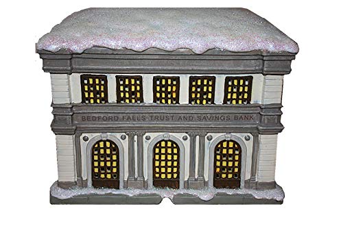 It's a Wonderful Life - Bedford Falls Trust & Savings Bank - Christmas Village Unesco - Illuminated Village Its