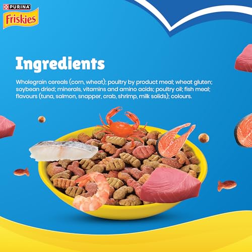 Image of Purina Friskies Seafood Sensations Adult Dry Cat Food, 6kg, Contains Tuna, Salmon, Snapper, Crab & Shrimp Flavours