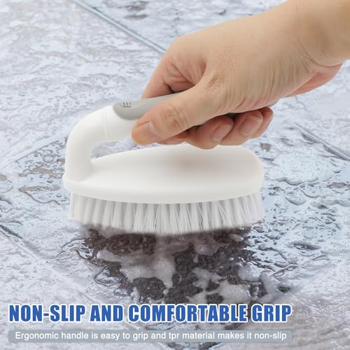 Scrub Brushes for Cleaning Bathtub Scrubber Heavy Duty Scrub Brush with Handle Stiff Bristle Cleaning Brush for Shower, Kitchen, Sink, Bathroom, Floor - Image 4