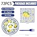 72 Pcs Lemon Paper Plates and Napkins Party Supplies , Blue Tiles Yellow Lemon Party Decorations Disposable Party Plates and Napkins Tableware Set for Birthday Wedding Baby Showe Serves 24 (Lemon)