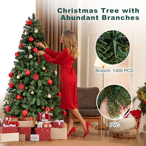 6ftchristmastreebuppleeunlitartificialchristmastreew1400branchtipseasyassembleandfoldablemetalbasegreenxmastreeindooroutdoordecorateforhomeofficepartyholiday Urban Country Home Decor 6ft christmas tree bupplee unlit artificial christmas tree w1400 branch tips easy assemble and foldable metal base green xmas tree indoor outdoor decorate for home office party holiday urban country home decor