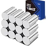 VSKIZ 120Pcs Small Magnets, 10x2mm Rare Earth Magnets, Tiny Neodymium Fridge Magnets for Crafts, Sma