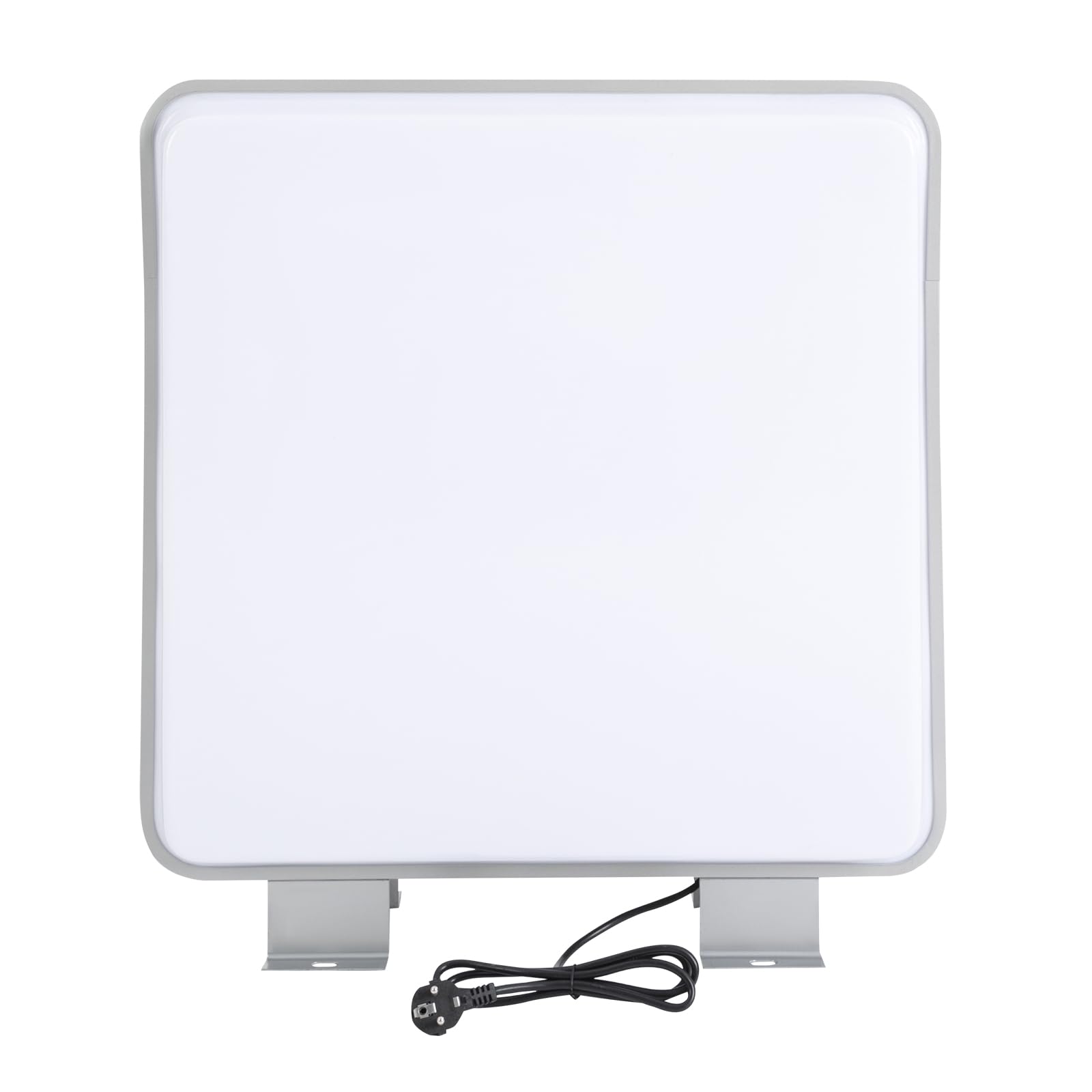 LED Leuchtkasten Doppelseitig 50x50cm, Premium Leuchtreklame 220V, IP44 Wasserdicht für Außenbereich, Wandmontage (Weiß) (60 * 60cm)