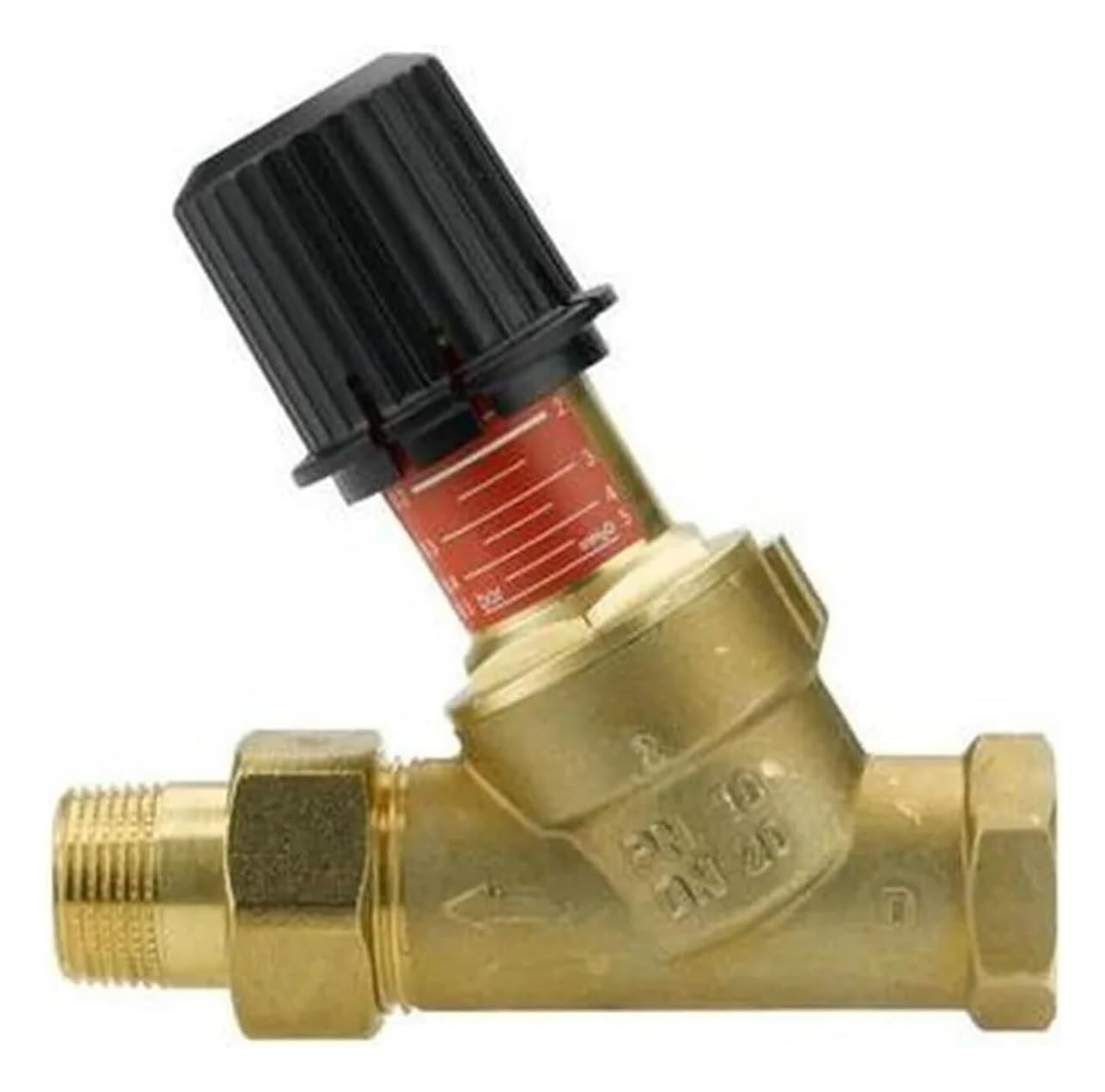 Válvula de retención de presión diferencial de control de derivación para sistema de calefacción de suelo de agua, construcción de latón, compatible con colectores DN15/DN20/DN25