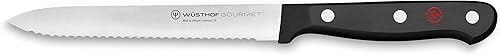 Wüsthof Cuchillo multiusos dentado Gourmet de 5 pulgadas, color plateado