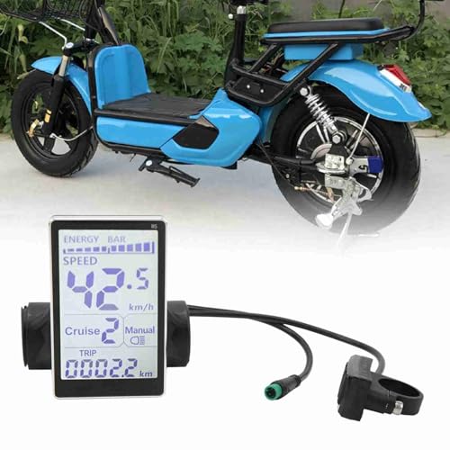 LCD-Display, 24 V 36 V 48 V 60 V 5-poliger E-Scooter M5 Wasserdichter LCD-Panel-Bildschirm, für 31,8 22,2 Mm Elektrofahrräder
