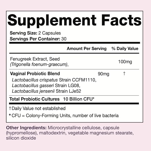 Image of Black Girl Vitamins - Her Balance Vaginal Probiotics - Daily Microbiome Support for Women - 10 Billion CFU Lactobacillus Crispatus & Gasseri + Herbal Blend - Vegan, Gluten-Free, Halal (30-Day Supply)