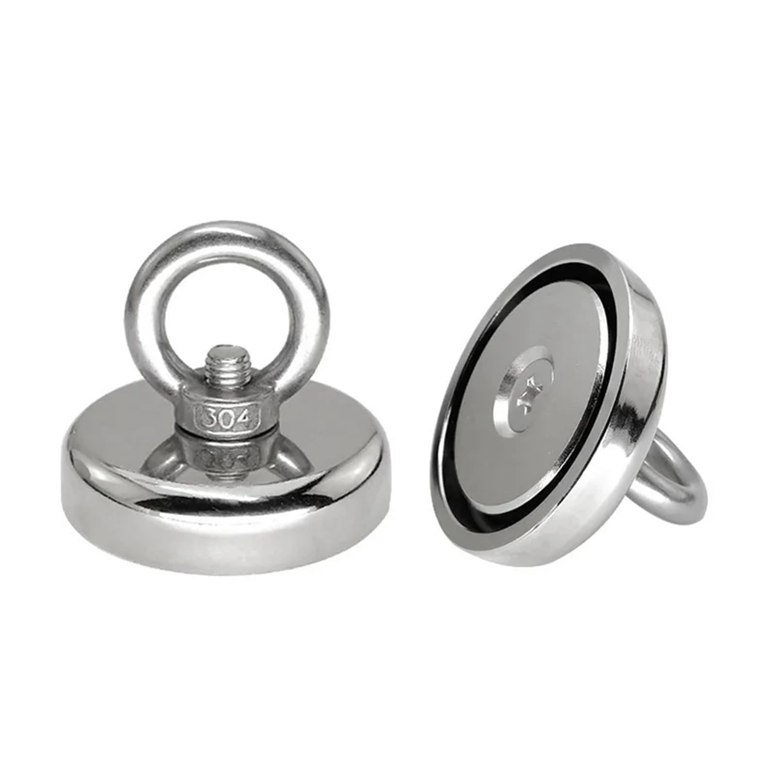 Aimant De Pêche Aimants de pêche en néodyme puissants, 2 pièces, aimant robuste à base de terres rares avec boulon à œil à trou fraisé for la pêche magnétique de récupération Aimant Neodyme(20kg)