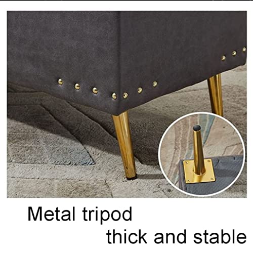 Tabouret à langer moderne en tissu avec pieds en métal robustes - 5