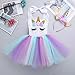 IEFIEL Disfraz Unicornio con Diadema Alas Niña Vestido Tutú Princesa Lentejuelas Disfraces...
