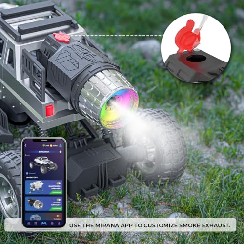 Image of Mirana Explorer 4WD 4x4 RC Car Toy for Kids - Remote & App Controlled Vehicle - Off Road Rock Crawler Monster Truck ATV - Type-C USB Rechargeable - for Boys & Girls 4 to 10 Years (Silver)