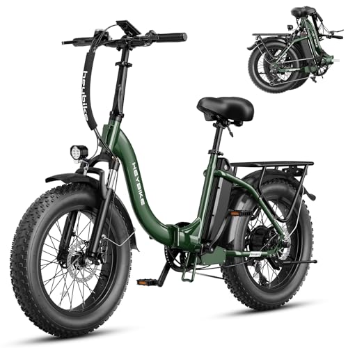 Heybike Ranger 2.0 Electric Bike for Adults, 1400W Peak Motor Ebike, 20'' Fat Tire Step-Thru E Bike with 600Wh Removable Battery, Up to 28MPH & 60 Miles, All-Terrain Folding Electric Bicycle–GNLC