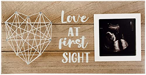 Image of Ultrasound Picture Frame | Cherish the Miracle | Sonogram Keepsake Frame | Adorn Your Nursery Décor | Celebrate Love at First Sight (Brown)