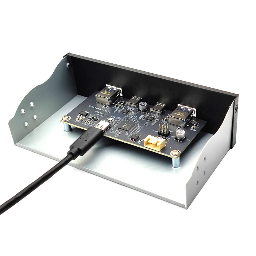 USB3.2 Type-C 10Gbps Optisches Laufwerk Panel 2X USB GEN2 2X Type-C HUB 19PIN zu C-Port Front-Back-Stecker