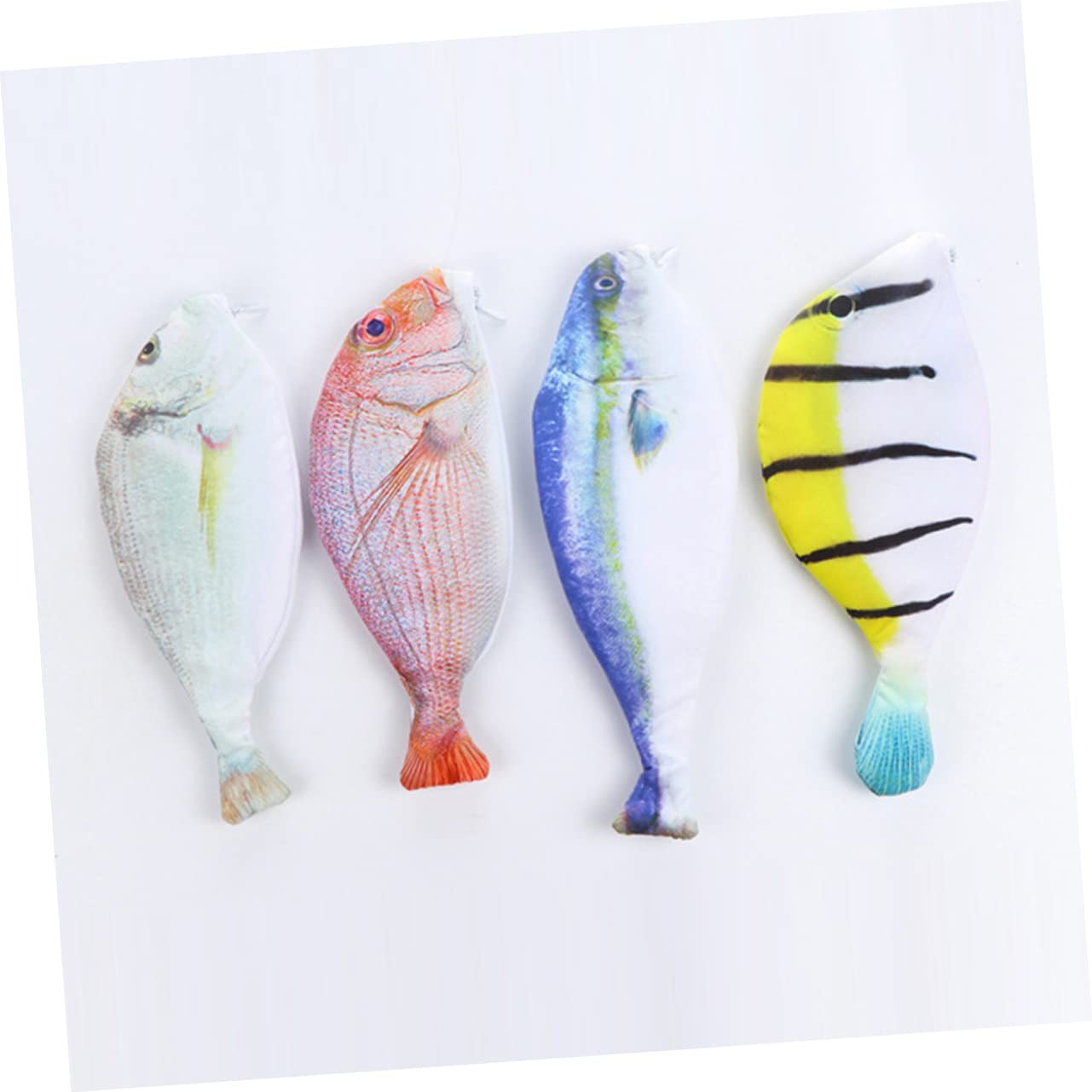 EXCEART 6pezzi Borsa Astuccio Multifunzionale Forma Di Pesce Per Scuola e Cancelleria Portapenne Porta Monete e Trucchi Materiale Resistente e Lavabile