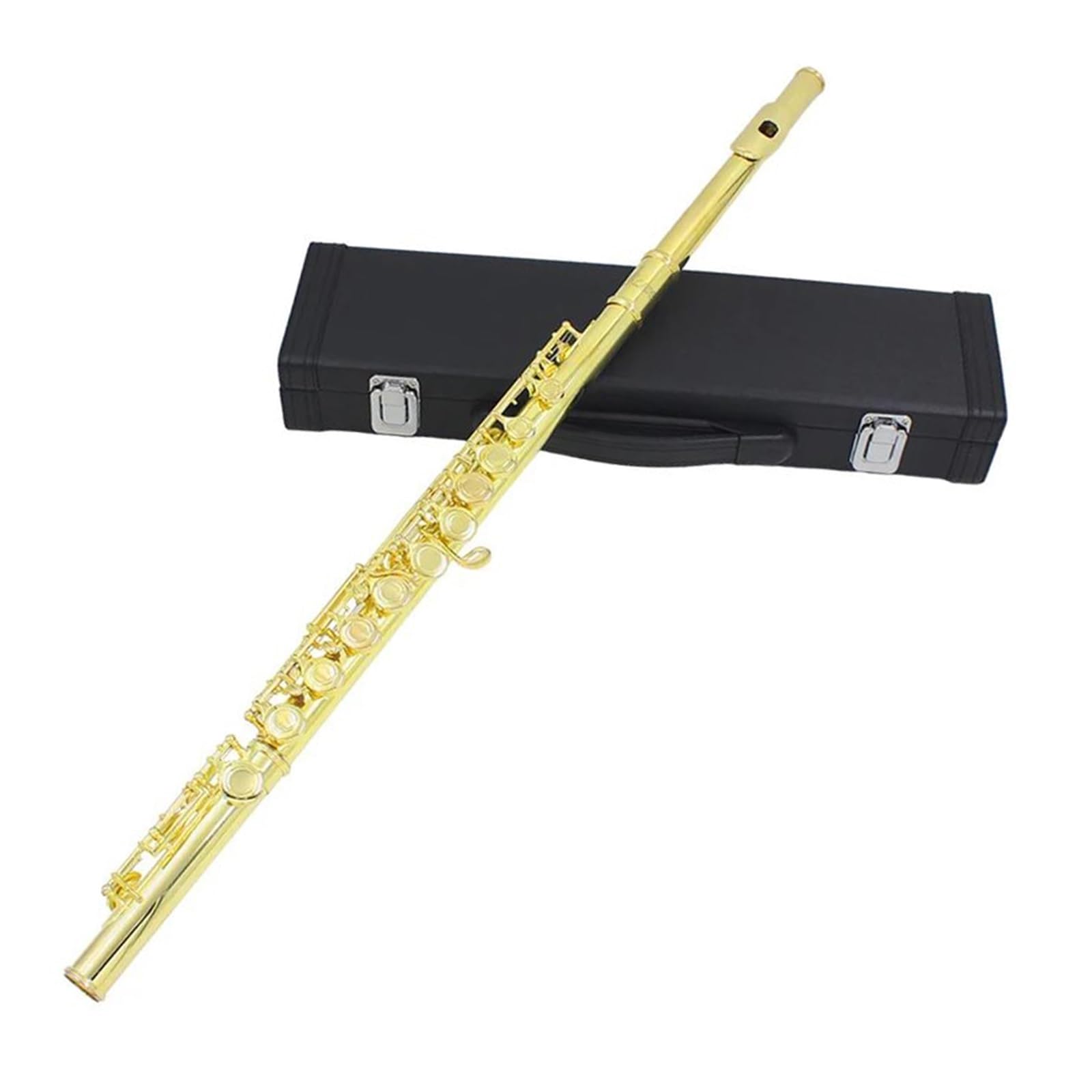 Principianti Flauto Flauto A 16 Fori Chiusi Flauto Chiave C Flauto Da Concerto Flauto Traverso Flauto Traverso Con Chiave E Strumento Da Suonare(Golden)