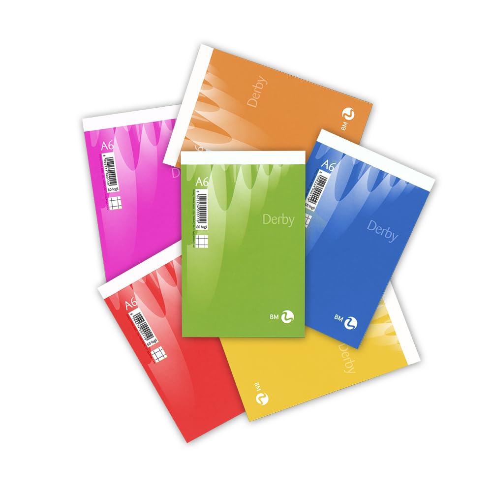 BM BeMore Notes Derby 0100011 Notes Pad Metallic Dot A6 Size 5 mm Squares 5 mm Paper 60 g/m2 Pack of 10