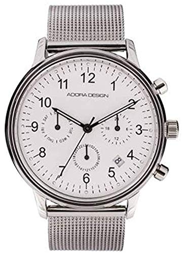 Preisvergleich Produktbild Adora Design Herrenuhr mit Metallband 40 MM Kalender GMT AD8935