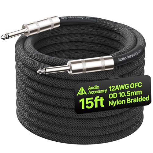 Câble de haut-parleur 12 AWG anti-parasite en nylon tressé Kevlar pour liaison ampli guitare
