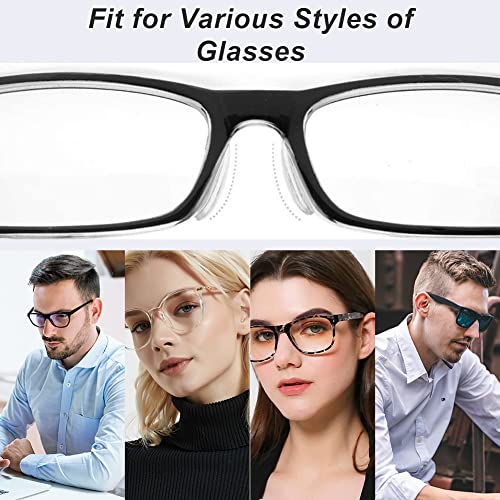 Lunettes de Nez Plaquettes, Coussinets de Nez, Plaquettes de Nez en Silicone, Adhésif Plaquett Lunette, Plaquettes de Nez pour Lunettes de Soleil, Lunettes (Noir + Transparent) - Image 8