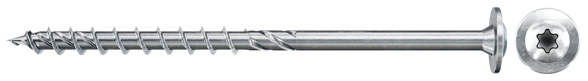 fischer - PowerFast FPF II WTP 6,0x60 zinc coated frame screw, partial thread, disc head with Torx footprint/Box of 100