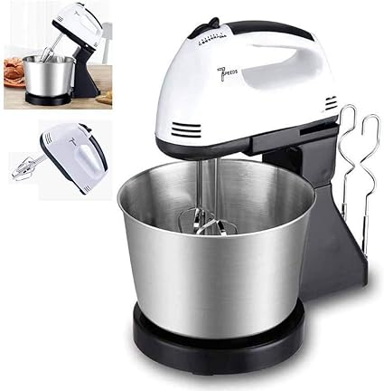 Vroxy Stand Mixer Easy Mix | Variable 7 Speed Handheld Processor | Electric Scarlett Beater Hand Held High Speeds Roasting Appliances | Cream Cake Egg Mixer Kitchen Baking Tool, 220 Watt
