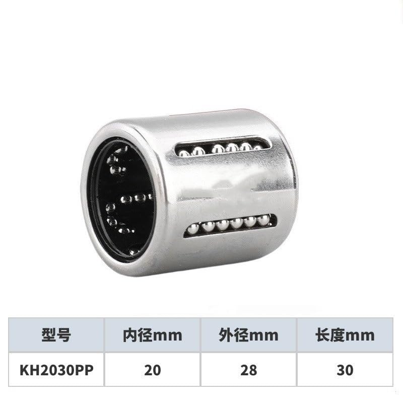 DINGGUANGHE 1PC Stamping Linear Bearings KH0622/0824/1026/1228/1428/2030/2540/3050/4060/5070 Ball Motion Bearings (Size : KH 2030 PP)