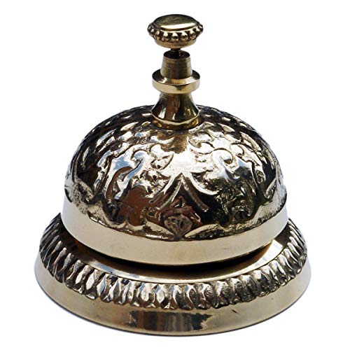 UDL Solid Brass Victorian Style Desk Call Bell Desktop Ring Service Counter Bell