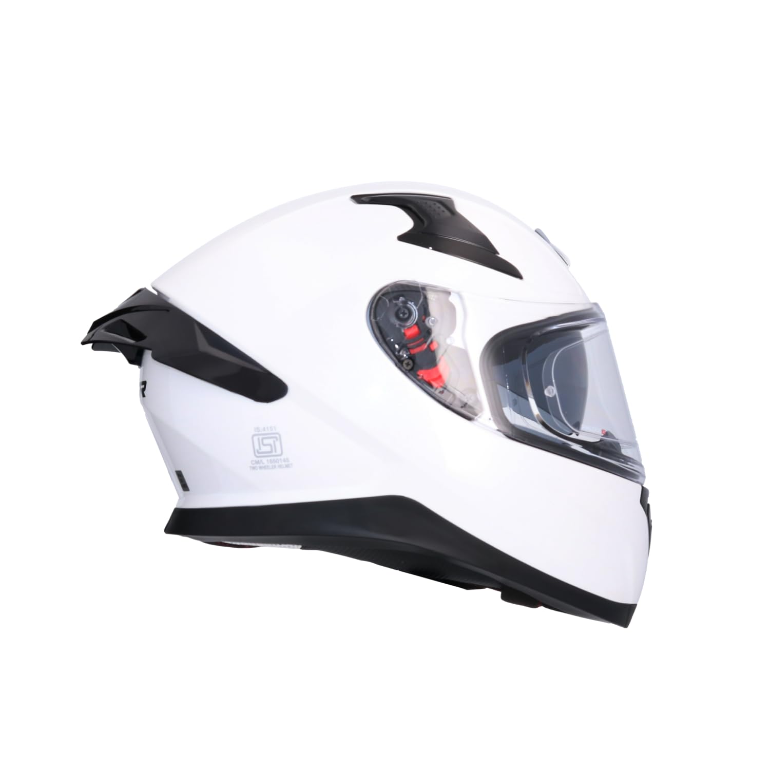 Casco AXOR Apex Solid Casco Integral de Moto Blanco Perlado con Pantalla Extra y Lente Solar, Diseño Deportivo, Talla L
