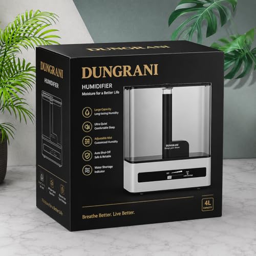 Image of Smart Ultrasonic 5L Humidifiers for Bedroom, 28 dB Quiet Supersized Cool Mist Air Humidifiers for Large Room, Baby Nursery, Plant, Indoor, Night Light, Easy to Clean, Precise Humidity Control
