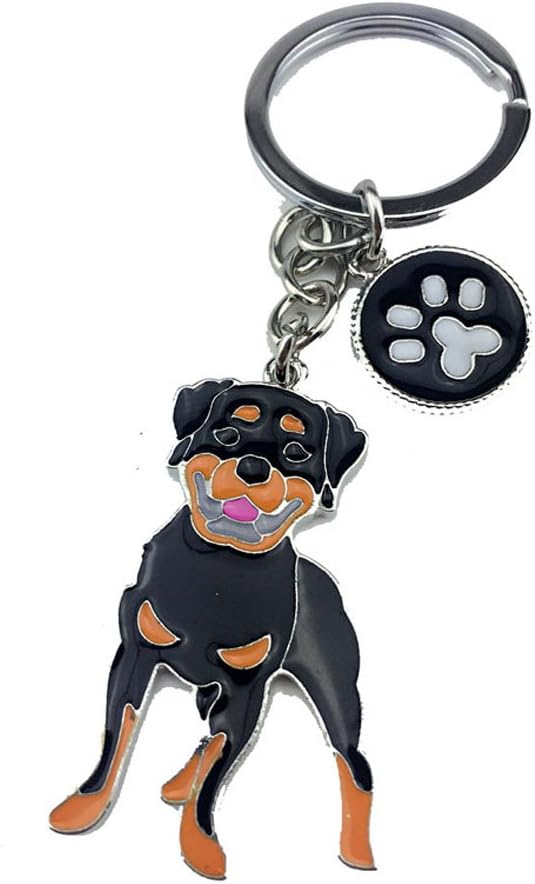 Key-ring Keychain,Cute Metal Small Dog Puppy Keychain Keyring Keyfob Car Bag Charm Dog Tag Chains Birthday