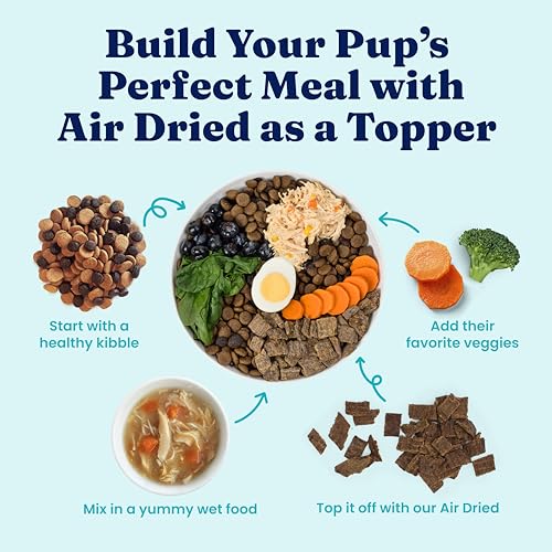 Image of Solid Gold Air Dried Dog Food Toppers for Dry Food - Healthy Dog Treats w /Real Beef & Superfoods - Serve as a Complete Meal, Topper or Treats - Supports Muscle Growth, Immunity & Digestion - 4oz