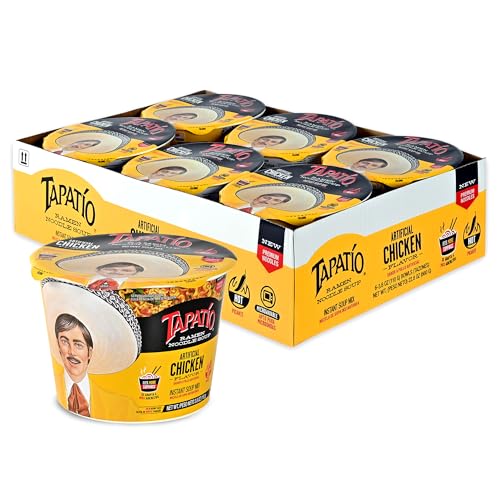 Tapatío Ramen Noodle Soup, Chicken Flavored - Microwaveable Big Bowl, 3.88 oz. (110g), 6-Pack