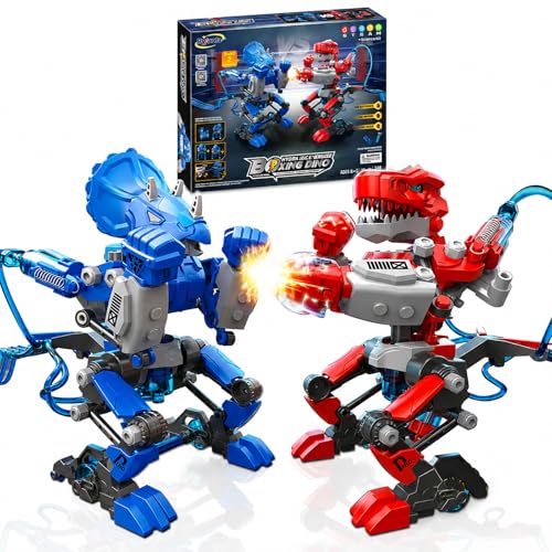 RiteHold Hydraulic Boxing Bots Building Kit, 2 Hydraulic Powered Battle Fighting Robots, Dinosaur...