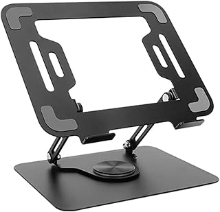 Laptop stand for Desk adjustable Height and Angles.