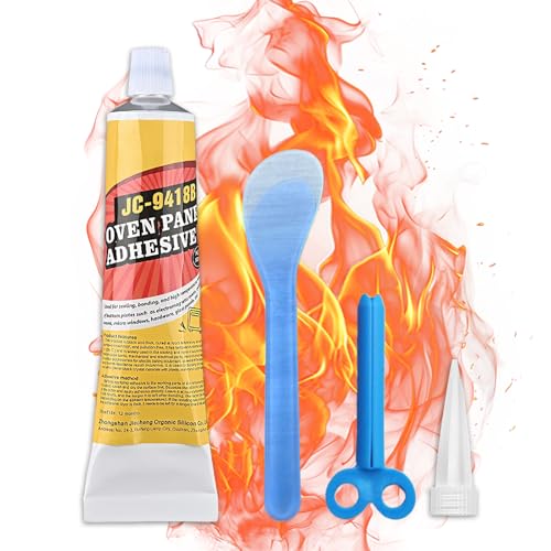 100ml Hitzebeständiger Kleber Backofen Kleber Hochtemperaturkleber für Mikrowellen Backöfen Induktionskochfelder Dunstabzugshauben Elektroherde Kann auch Feuerfeste Bauteile Verbinden